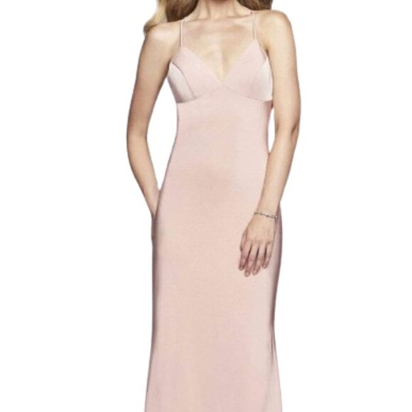 NWT Faviana S10214 Faille Satin Evening Dress Dusty Pink Size 8 - Picture 1 of 7
